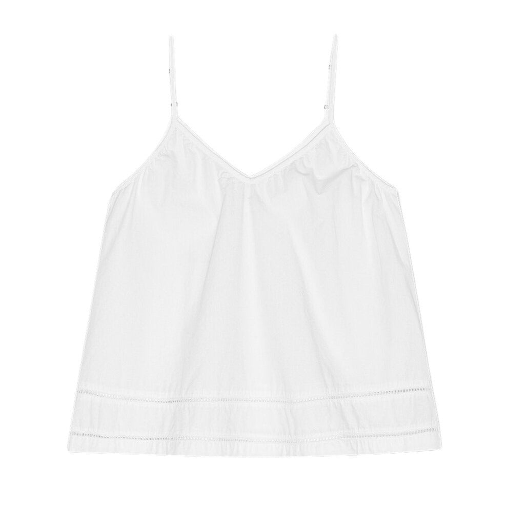 Sunshine poplin top - hvid